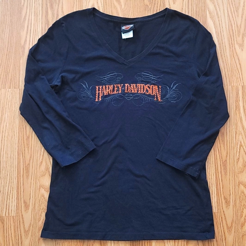 Jamaica Harley-Davidson 3/4 sleeve v-neck